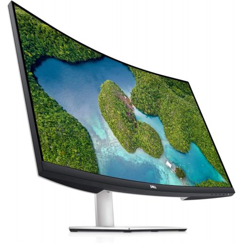 델 Dell S3221QS 32 Inch Curved 4K UHD, VA Ultra-Thin Bezel Monitor, AMD FreeSync, HDMI, DisplayPort, Built in Speakers, VESA Certified, Silver, Latest Edition