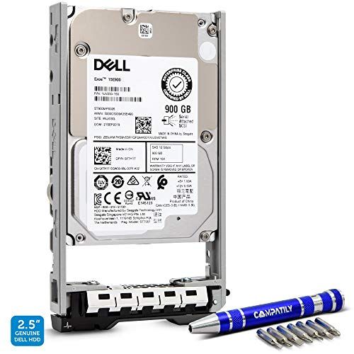 델 Dell 400-APGL 900GB 15K SAS 12Gb/s 2.5-Inch PowerEdge Enterprise Hard Drive in 13G Tray Bundle with Compatily Screwdriver Compatible with 400-APGB R630 R730 PowerVault MD1420