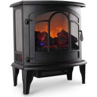[아마존베스트]Della 1400W Electric Stove Heater Portable Fireplace 20 Freestanding Indoor Living Room Flame Log Wood w/Remote Control