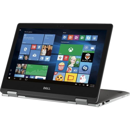 델 2017 Dell Inspiron 7000 13.3 2-in-1 Full HD Touchscreen High Performance Laptop, 7th Intel Core i7-7500U, 12GB DDR4 RAM, 256GB SSD, Backlit Keyboard, Bluetooth, HDMI, 802.11AC, Win