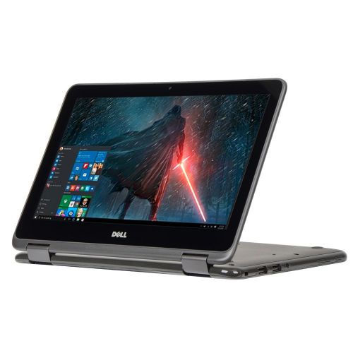 델 Dell Inspiron Business 2 in 1 Laptop PC 11.6 Touchscreen Intel Pentium N3710 Quad-Core Processor 4GB RAM 500GB HDD Wifi HDMI Bluetooth Webcam Windows 10-Gray