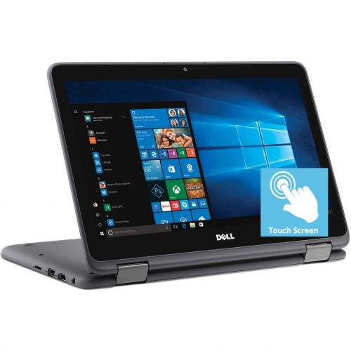 델 2018 Flagship Dell Inspiron 11 3000 11.6 HD Touchscreen 2-in-1 Business LaptopTablet AMD Dual-Core A9-9420e HDMI Bluetooth 802.11bgn USB 3.1 HD Webcam MaxxAudio Pro Win10 Gray-up