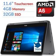 Newest Dell Inspiron 3000 2-in-1 Convertible Laptop PC/Tablet, 11.6 LED-Backlit Touchscreen, 7th Gen AMD A6-9220e 2.5GHz Processor, 4GB DDR4, 32GB SSD, Bluetooth, Wifi, MaxxAudio,