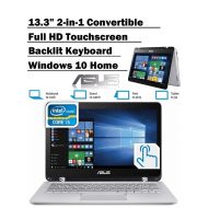 Asus13 Convertible Latest ASUS 13.3 Full HD 1080p Convertible Touchscreen Laptop (Intel Core i5-7200U up to 3.1GHz, 8GB RAM, 1TB HDD, Fingerprint Reader, Backlit keyboard, Windows 10, Silver)