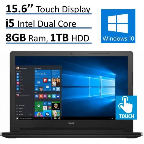 델 Dell Inspiron 15.6?? HD Touchscreen Laptop PC (2016 Model), Intel i5-5200U 2.2GHz, 8GB RAM, 1TB HDD, DVD +- RW, Intel HD Graphics 5500, MaxxAudio, Bluetooth, HDMI, WiFi, Windows 1
