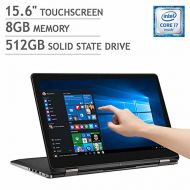 Dell Inspiron 15 15.6 i7568-6200BLK 2-in-1 Touchscreen Laptop Intel Core i7-6500u | 8GB RMA | 512GB SSD | 4K Ultra HD (3840 x 2160) Display | Backlit Keyboard | Windows 10