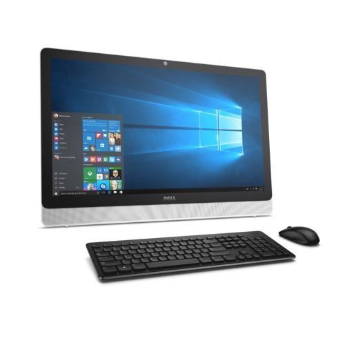 델 Dell 23.8 Inch Touchscreen FHD 1920x1080 All-In-One AMD A6-7310 2.3 GHz Processor 8GB Memory 1TB Hard Drive 802.11bgn Bluetooth 4.0 USB 3.0 USB 2.0 DVD HDMI Windows 10 White Bezel