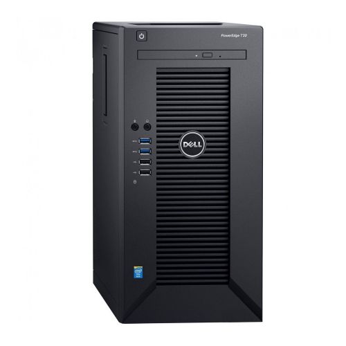 델 Dell PowerEdge T30 Tower Server - Intel Xeon E3-1225 v5 Quad-Core Processor up to 3.7 GHz, 8GB DDR4 Memory, 256GB Solid State Drive, Intel HD Graphics P530, DVD Burner, No Operatin