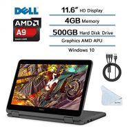 Dell Inspiron 11.6 in HD 360 Convertible Touchscreen Laptop, AMD A9-9420e 2.6GHz, 4GB RAM, 500GB 5400 RPM HDD, Integrated Graphics AMD, Windows 10 W Charging Cable (AMD A9-9420e |