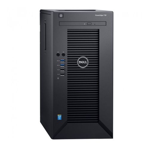 델 Dell PowerEdge T30 Tower Server - Intel Xeon E3-1225 v5 Quad-Core Processor up to 3.7 GHz, 32GB DDR4 Memory, 2TB Solid State Drive, Intel HD Graphics P530, DVD Burner, No Operating