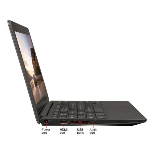 델 Dell Chromebook 11 - 3180 Intel Celeron N3060 X2 1.6GHz 4GB 16GB 11.6, Black (Scratch and Dent)