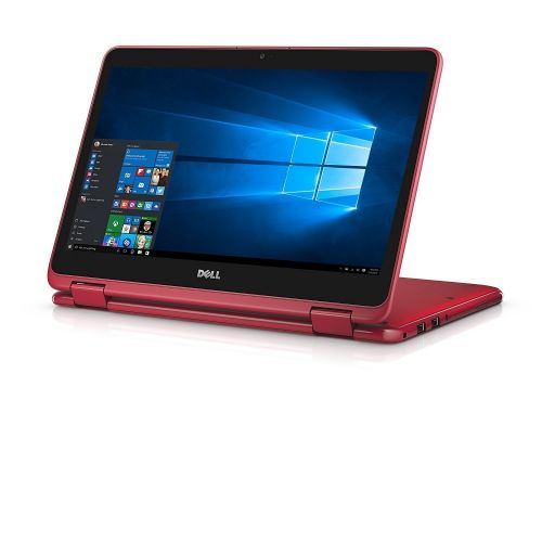 델 Dell Inspiron 11.6-inch 2-in-1 Touchscreen Laptop PC AMD A6-9220e up to 2.4GHz Processor, 4GB DDR4, 32GB eMMC, MaxxAudio, HDMI, Bluetooth, Webcam, WiFi, Windows 10, Customize Color