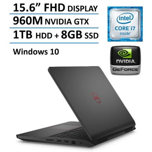 델 Dell Inspiron 15 7559 15.6 FHD Gaming Laptop PC, Intel i7-6700HQ Quad Core Processor, 16GB RAM, 1TB HDD+8GB SSD, NVIDIA GeForce GTX 960M 4GB GDDR5, Backlit Keyboard, Windows 10