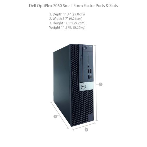 델 Dell Optiplex 7060 SFF Desktop - 8th Gen Intel Core i7-8700 6-Core Processor up to 4.60 GHz, 24GB DDR4 Memory, 128GB SSD + 3TB SATA Hard Drive, Intel UHD Graphics 630, DVD Burner,