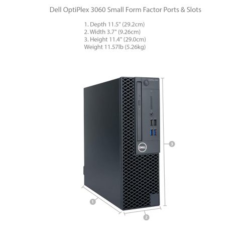 델 Dell Optiplex 3060 SFF Desktop - 8th Gen Intel Core i7-8700 6-Core Processor up to 4.60 GHz, 8GB DDR4 Memory, 2TB SSD + 500GB 7200 RPM SATA HDD, Intel UHD Graphics 630, DVD Burner,