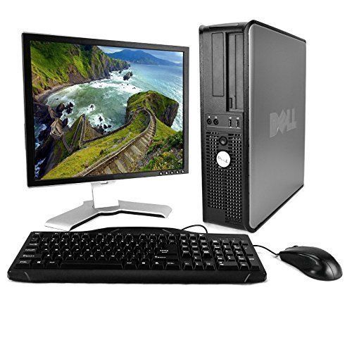 델 Dell OptiPlex, Dual Core 2.0GHz, New 2GB Memory, 160GB, DVD, Genuine Windows 10 Home x64, 17 Monitor (Brands Vary)