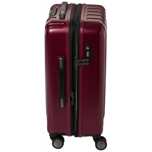  DELSEY Paris Luggage Helium Titanium 21 Carry-On Expandable Spinner Trolley, Black Cherry Red