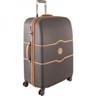DELSEY Paris Luggage Chatelet Hard+ Large Checked Spinner Suitcase Hardcase with Lock, Chocolate Brown