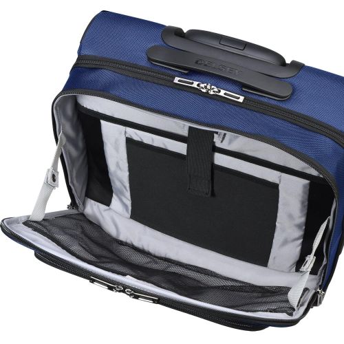  DELSEY Paris 4 Wheel Spinner Mobile Laptop Briefcase, Blue One Size