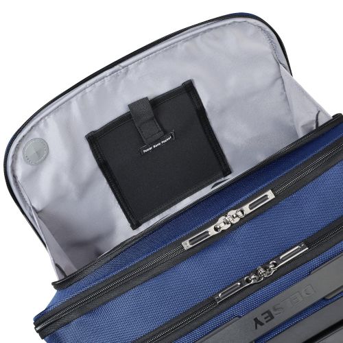  DELSEY Paris 4 Wheel Spinner Mobile Laptop Briefcase, Blue One Size