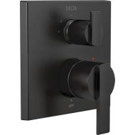 DELTA FAUCET T24867-BL Angular Modern Monitor 14 Series Valve 3-Setting Integrated Shower Trim with Diverter, Matte Black