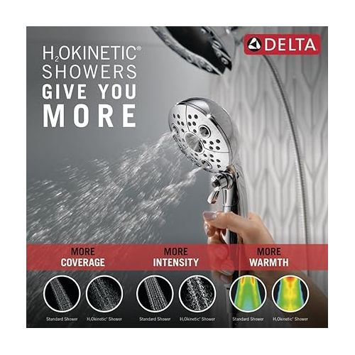  Delta FAUCET 58480-PR25-PK Universal Showering Components Combo, Lumicoat Chrome, 2.5 GPM Water Flow