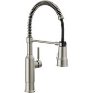 Delta Faucet Theodora Pull Down Kitchen Faucet with Pull Down Sprayer, Commercial Kitchen Sink Faucet, Faucets for Kitchen Sink, Magnetic Docking Spray Head, SpotShield Stainless 18804Z-SP-DST