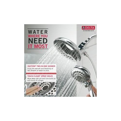  Delta Faucet 5-Spray In2ition 2-in-1 Dual Shower Head with HandHeld Spray, Oil Rubbed Bronze Hand Held Shower Head with Hose, Handheld Shower Heads, 1.75 GPM Shower Head, Venetian Bronze 58569-RB-PK