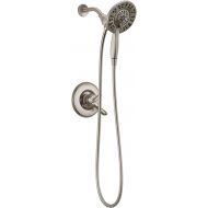 Delta Faucet Linden 17 Series Dual-Function Shower Faucet, Shower Trim Kit with 4-Spray In2ition 2-in-1 Dual Hand Held Shower Head with Hose, Stainless T17294-SS-I (Valve Not Included)