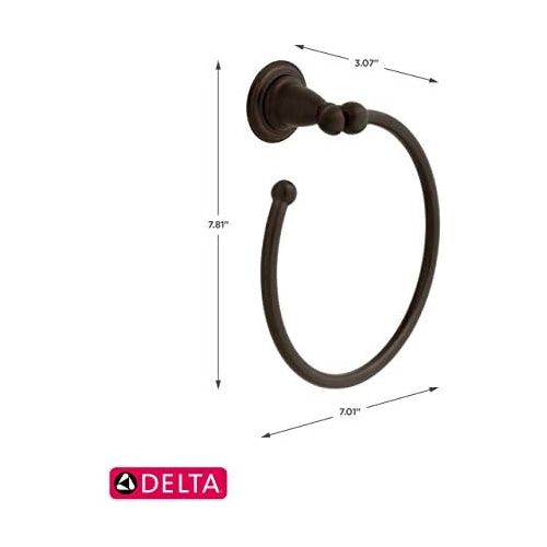  Delta Faucet 75046RB Victorian Towel Ring, SpotShield Venetian Bronze