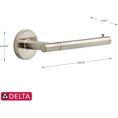  Delta Faucet 75950-SS Trinsic Toilet Paper Holder, 3.31 x 7.00 x 3.31 inches, Silver