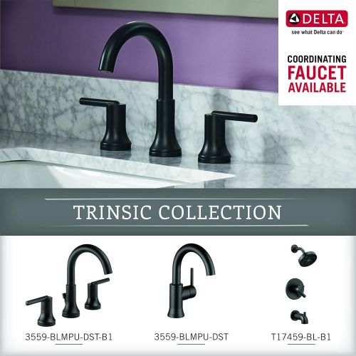  Delta Faucet 75918-BL Trinsic Towel Bar, Matte Black