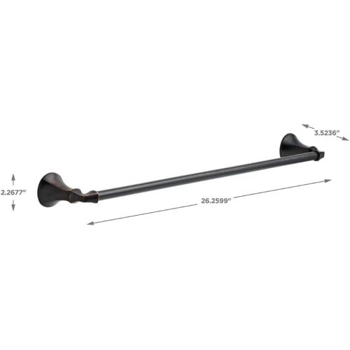  DELTA FAUCET Delta 76424-RB Ashlyn Towel Bar, 24″, Venetian Bronze