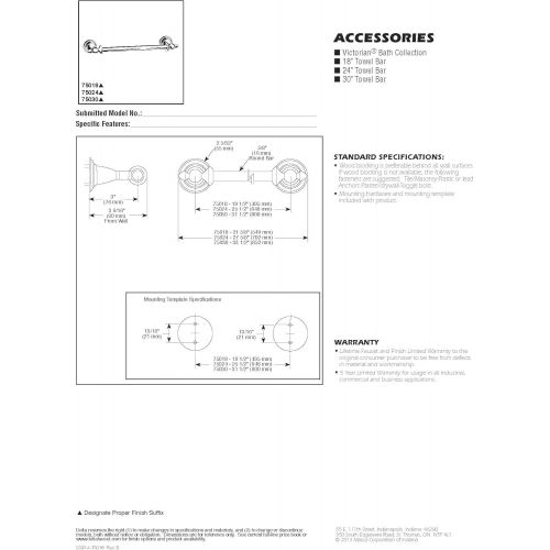  Delta Faucet 75018-SS, 18 Towel Bar, Stainless