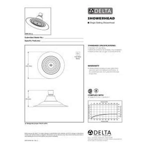  DELTA FAUCET Delta RP61181OB Showerhead, Oil Bronze