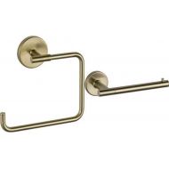 Delta Faucet 759460-CZ Trinsic Towel Ring, Champagne Bronze AND Delta Faucet 75950-CZ Trinsic Toilet Paper Holder, 3.31 x 7.00 x 3.31 inches, Champagne Bronze
