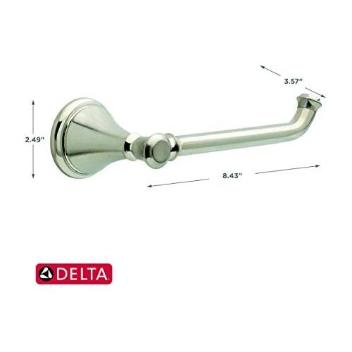  Delta Faucet 79750-SS Cassidy Toilet Paper Holder, 3.63 x 8.38 x 3.63 inches, Brilliance Stainless