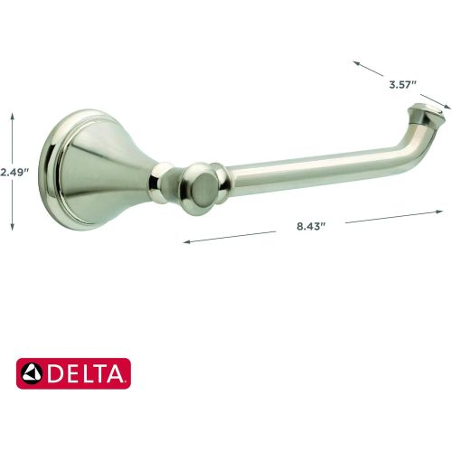  Delta Faucet 79750-SS Cassidy Toilet Paper Holder, 3.63 x 8.38 x 3.63 inches, Brilliance Stainless