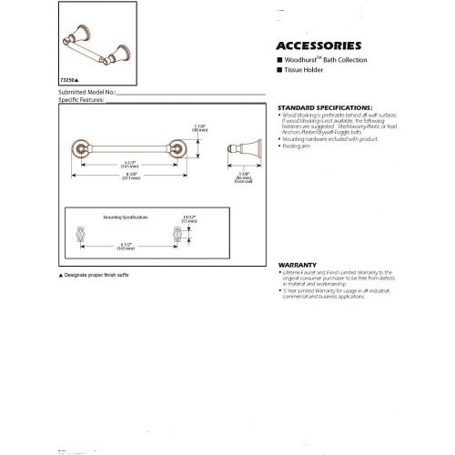  Delta Faucet 73250-SS Woodhurst Toilet Paper Holder, Brilliance Stainless Steel