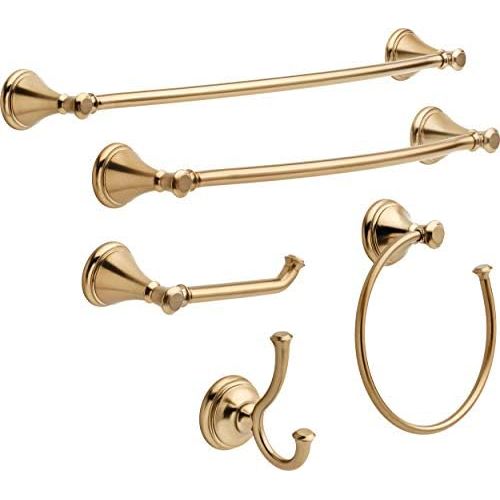  Delta Faucet 79750-CZ Cassidy Toilet Paper Holder, 3.63 x 8.38 x 3.63 inches, Champagne Bronze