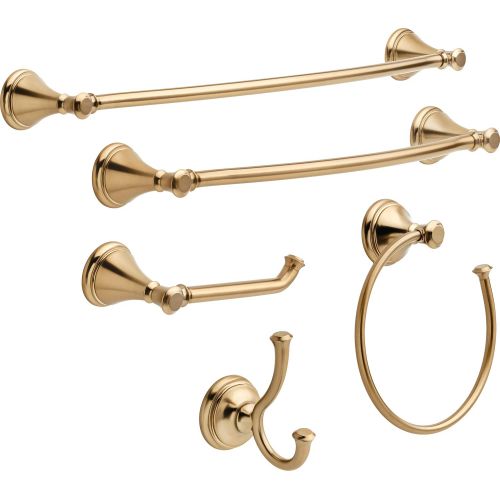  Delta Faucet 79750-CZ Cassidy Toilet Paper Holder, 3.63 x 8.38 x 3.63 inches, Champagne Bronze