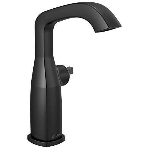  Delta Faucet 676-BLLHP-DST Stryke Mid-Height Faucet Less Handle Matte Black Single Hole