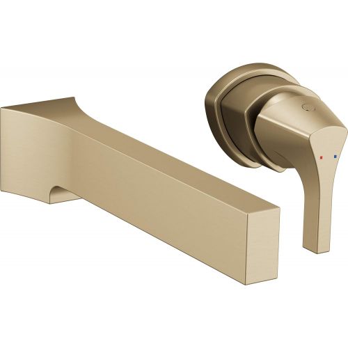  Delta Faucet T574LF-CZWL Single Handle Bathroom Faucet Trim Wall-Mount, Champagne Bronze