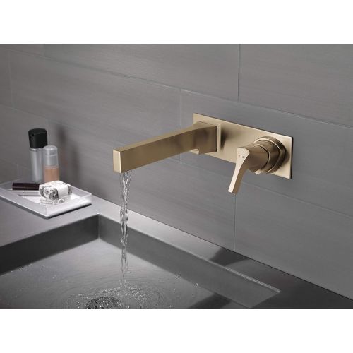  Delta Faucet T574LF-CZWL Single Handle Bathroom Faucet Trim Wall-Mount, Champagne Bronze