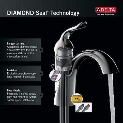  Delta Faucet 523LF-HDF, 5.00 x 6.50 x 5.00 inches, Chrome