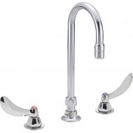 Delta Faucet 23C644 23T Less Pop-Up Two Handle Widespread Bathroom Faucet with Gooseneck Spout, Chrome