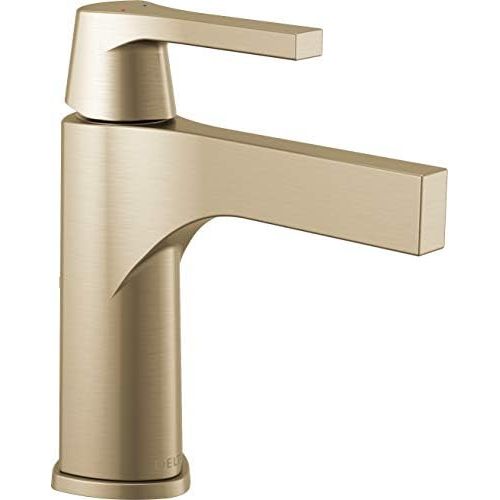  Delta Faucet 574-CZLPU-DST Handle Bathroom Faucet-Less Pop Up Single Hole, Champagne Bronze
