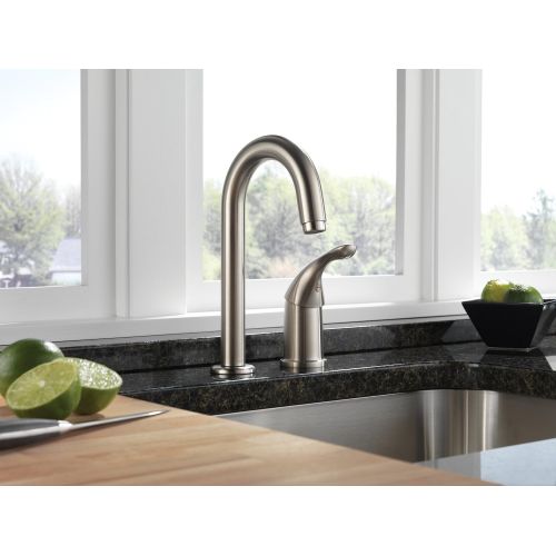  DELTA FAUCET Delta 1903-SS-DST Classic Single Handle Bar/Prep Faucet, Stainless