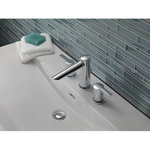  Delta Faucet 3561-MPU-DST Compel Widespread Bath Faucet with Metal Pop-Up, Chrome