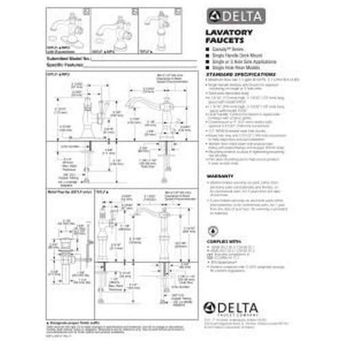  Delta Faucet 797LF, 5.41 x 3.41 x 5.41 inches, Chrome